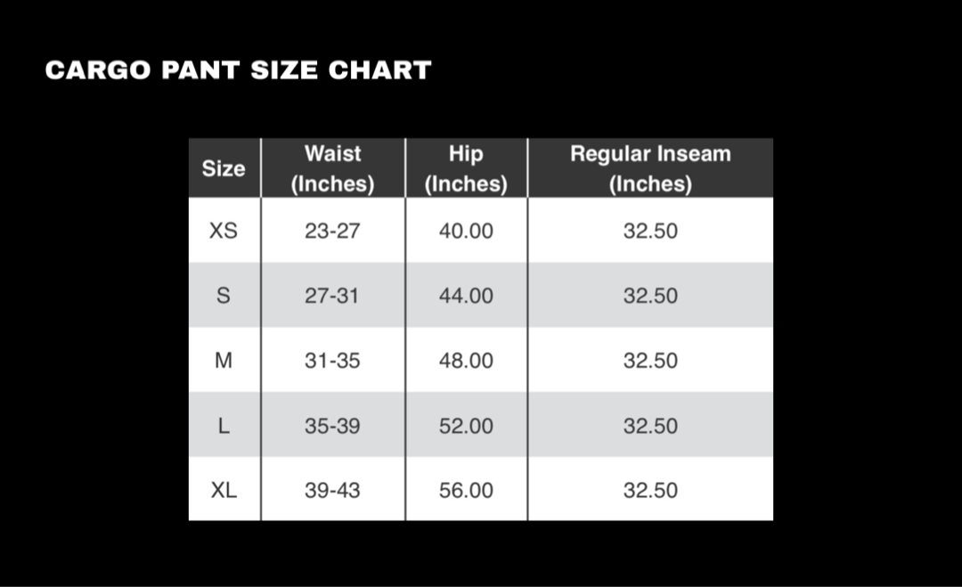 Cargo Pant- Black