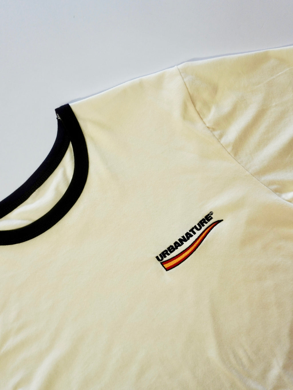 Ringer Tee - Cream/ Black