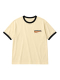 Ringer Tee - Cream/ Black